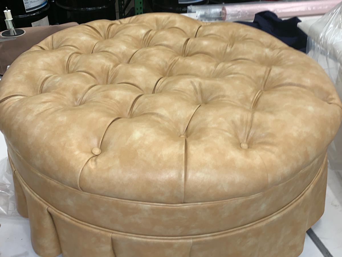 Ottoman re upholstering from Naples Canvas and Upholstery from Naples Canvas and Upholstering